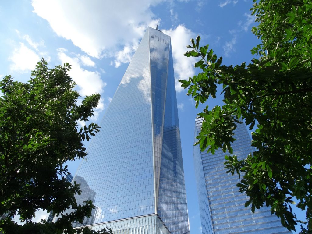 NYC skyscraper at One World Trade Center site. Copyright©2015 reserved Nancy Roberts. Contact mapandfamily.com