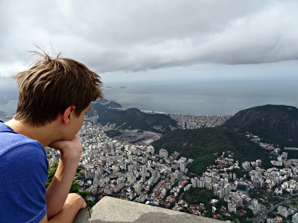 Rio with family looking down to city Copyright©2016 reserved to photographer via mapandfamily.com