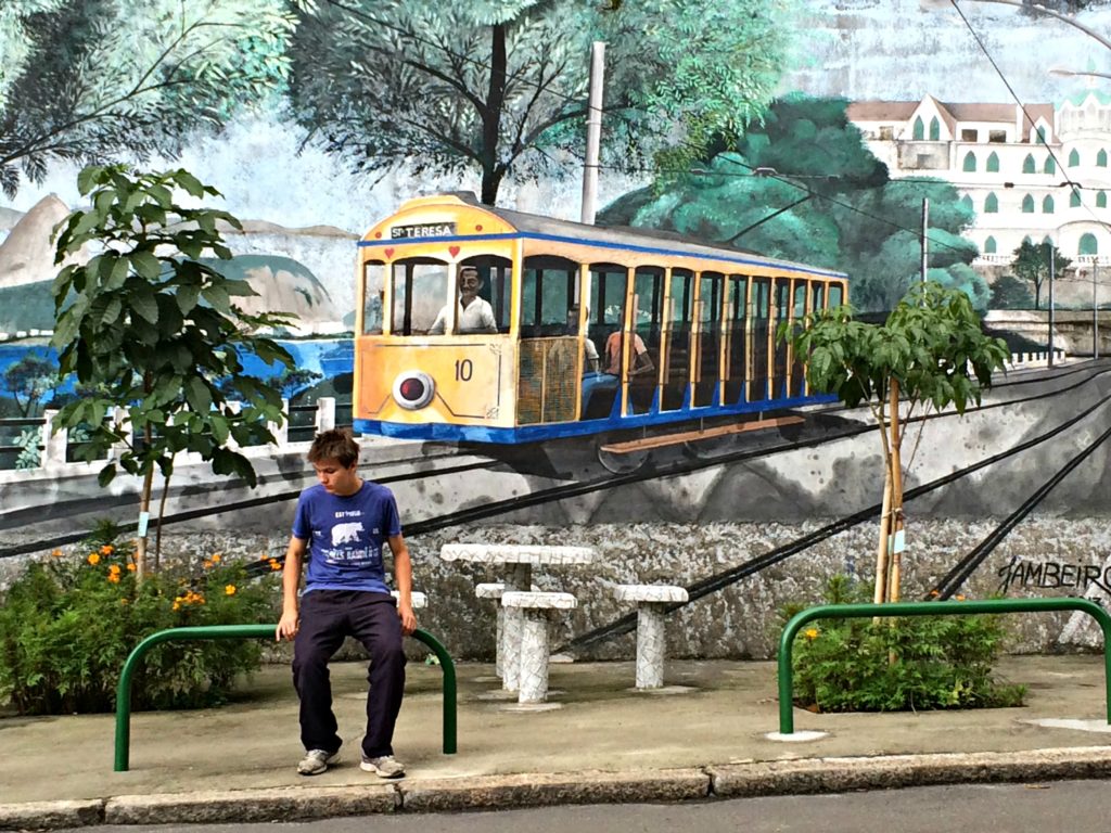 Rio with family tram mural Copyright©2016 reserved to photographer via mapandfamily.com