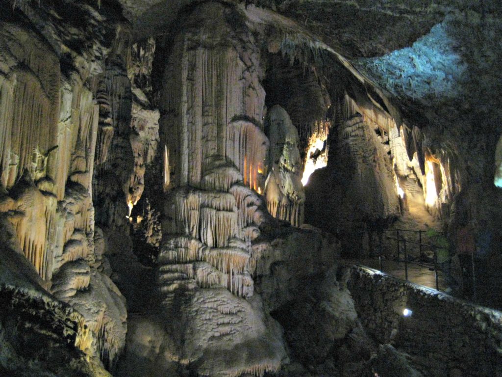 Slovenia family holiday. Huge underground chamber at Postojna caves. Copyright©2017 reserved to photographer via mapandfamily.com 