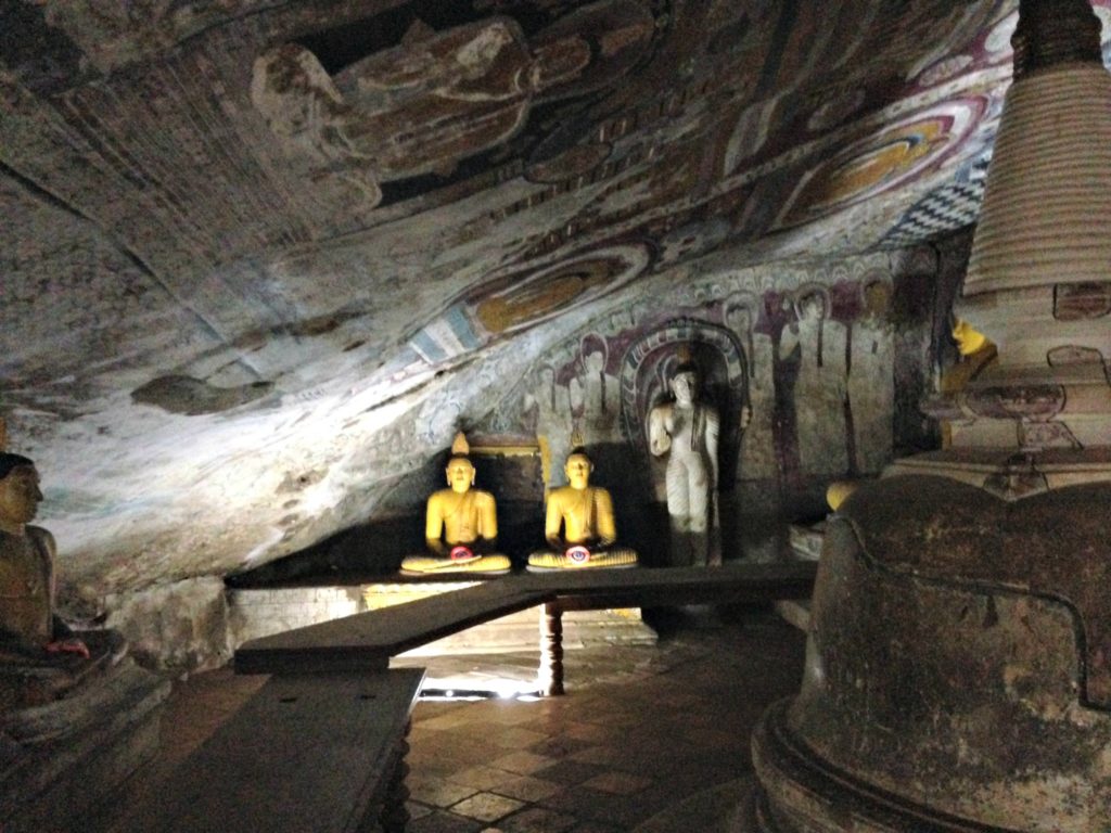Places to visit in Sri Lanka on a family trip. Cave paintings of Dambulla. Copyright©2017 reserved to photographer via mapandfamily.com 