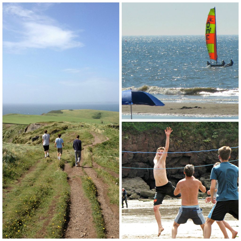 plan a holiday with teenagers: boys walking, sailing, playing beach games Copyright©2017 reserved to photographer via mapandfamily.com 