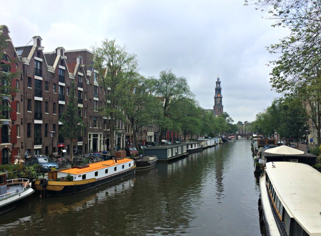 Family holiday in Amsterdam, view of canal. Copyright © 2018 reserved to photographer via mapandfamily.com 