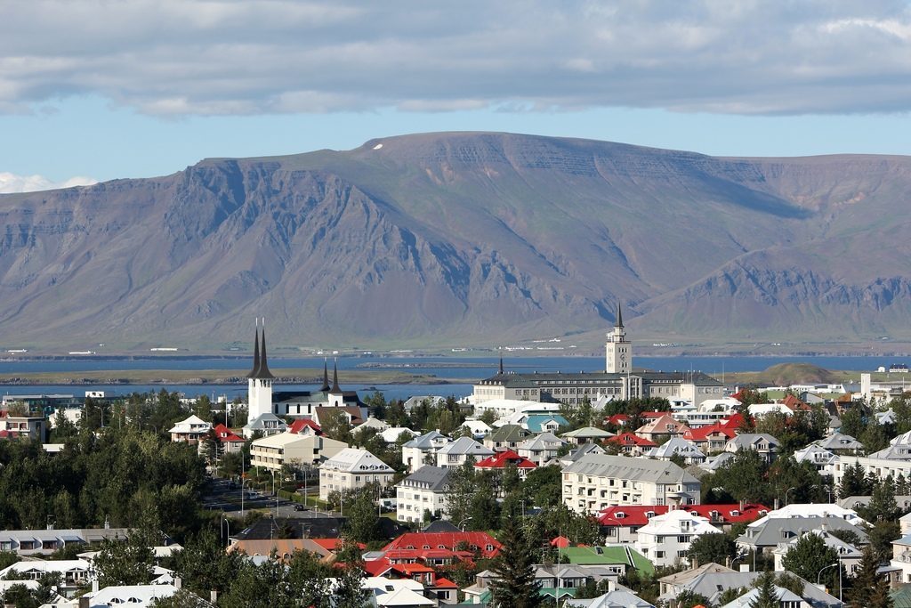 the town of Reykjavik 