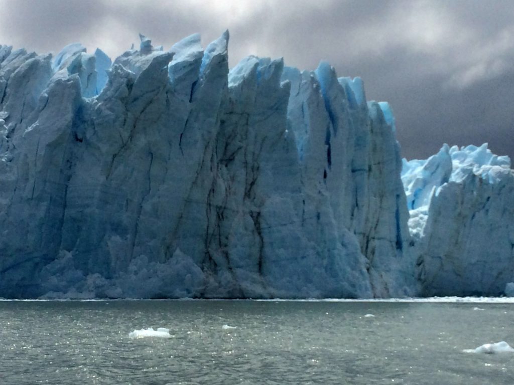 Blue ice at Perito Moreno glacier. Copyright©2015 reserved to photographer. Contact mapandfamily.com