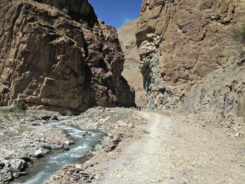 Places to visit in Ladakh. Passing a stream on hike. Copyright©2017 reserved to photographer via mapandfamily.com