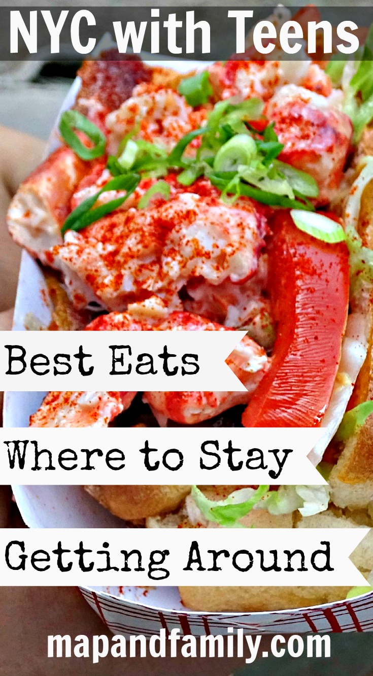 New York with Teens: eating, sleeping and getting about - Map & Family