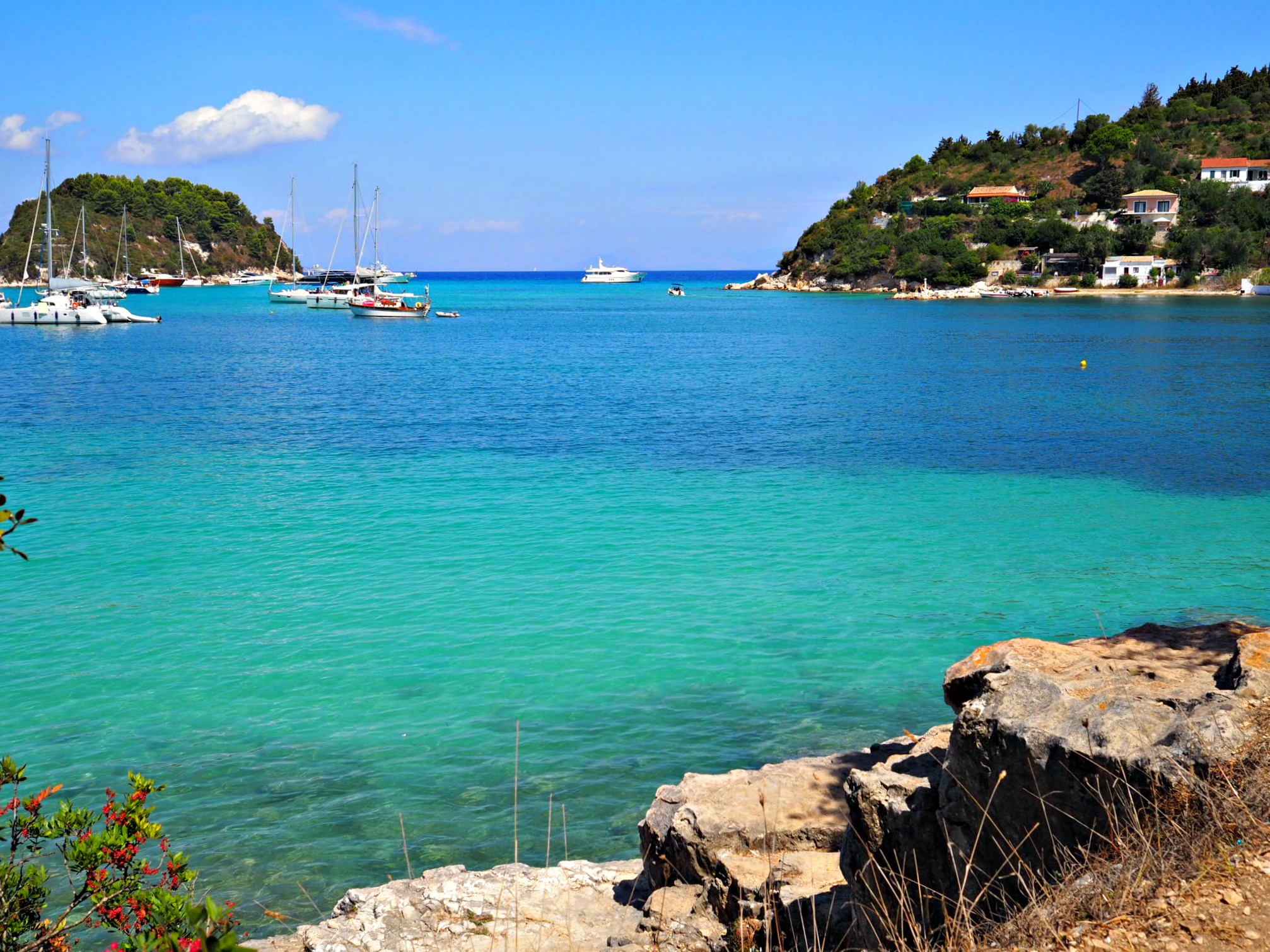 Where to find a villa with a view on Paxos island, Greece - Map & Family