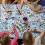 Map print Christmas gifts to colour and personalise