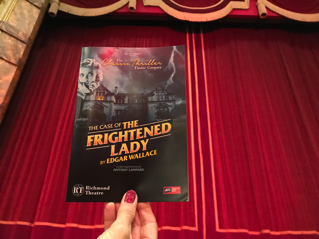 The programme for The Case of the Frightened Lady. Copyright ©2018 mapandfamily.com 
