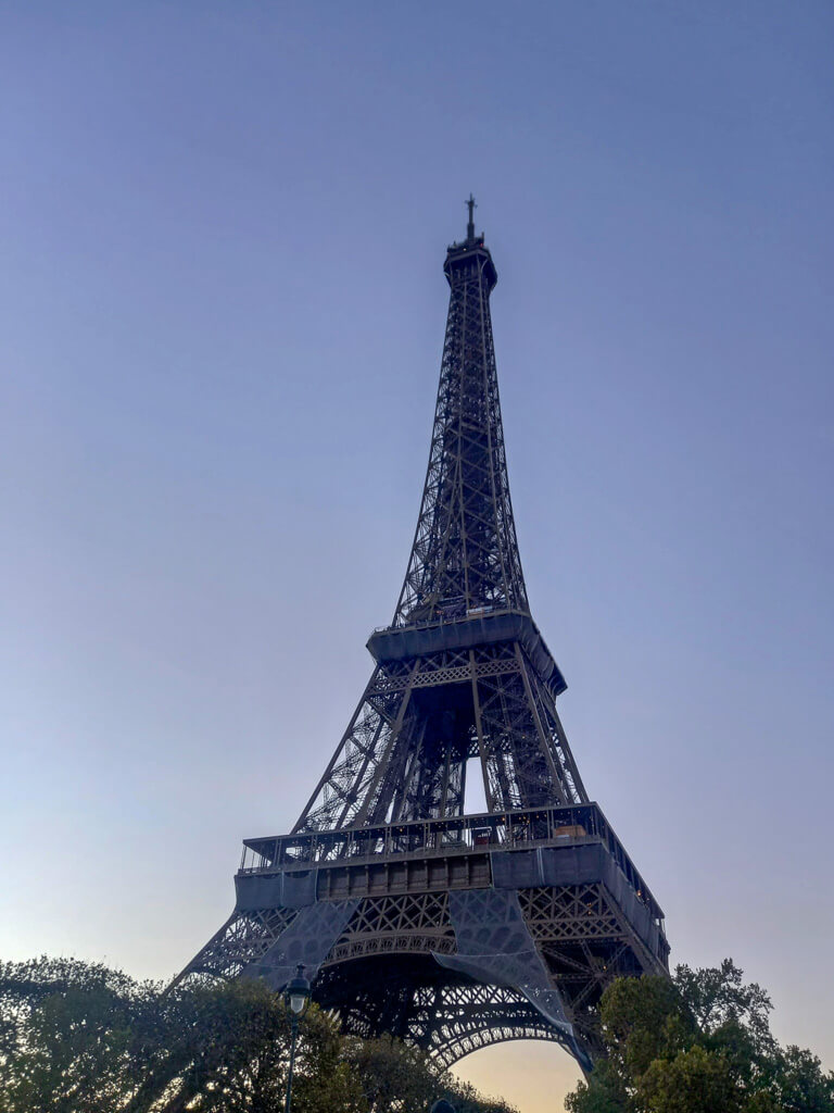 The Eiffel Tower is a key sight in Paris on a day trip from London by train. Copyright@2025 MapandFamily.