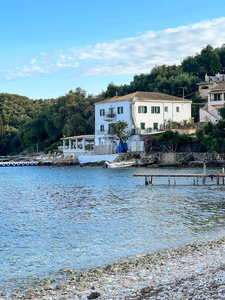 The White House in Kalami bay, Corfu. Copyright@2025 NancyRoberts